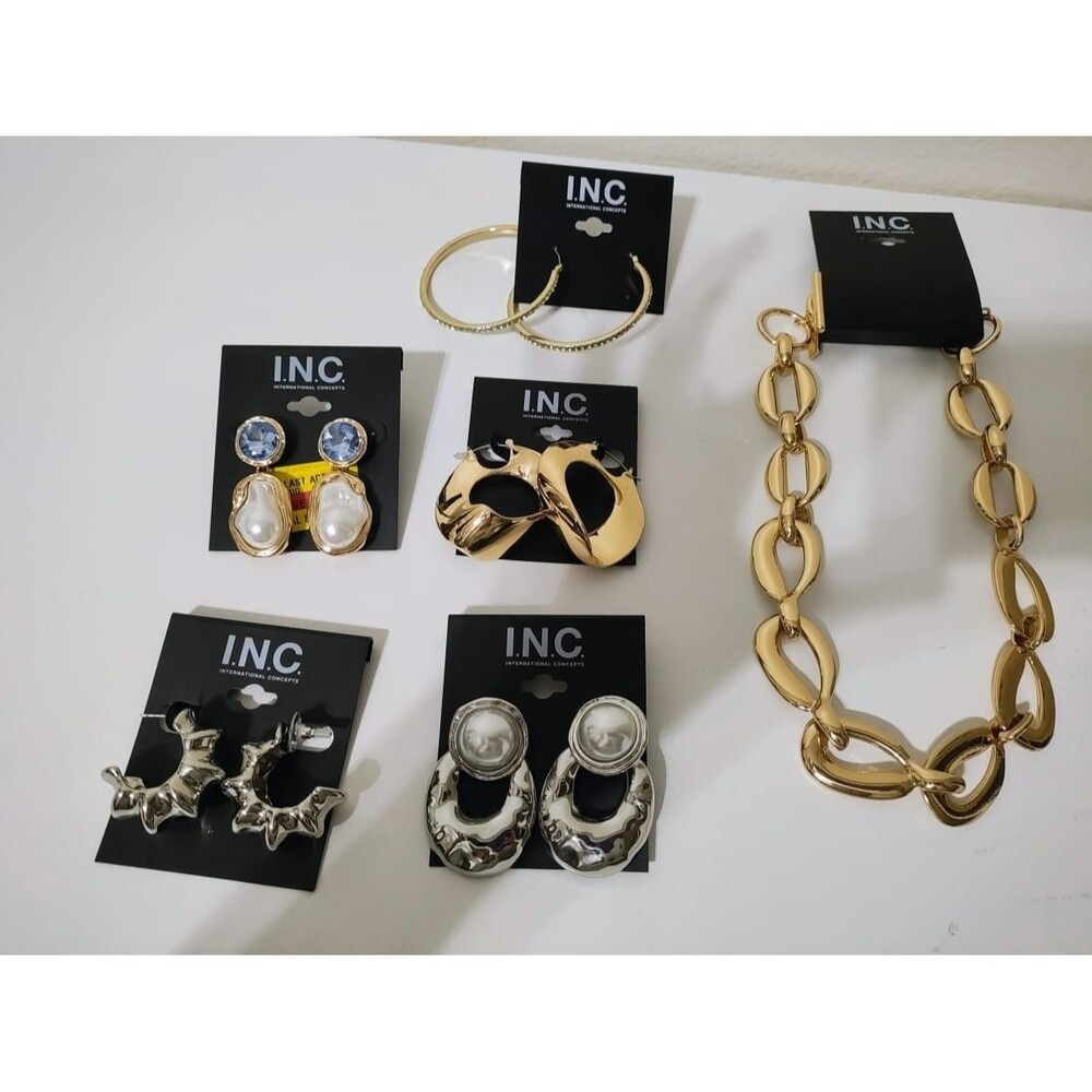 INC International Concepts Jewelry Lot – Earrings & Statement Necklace – NEW - Picture 3 of 9